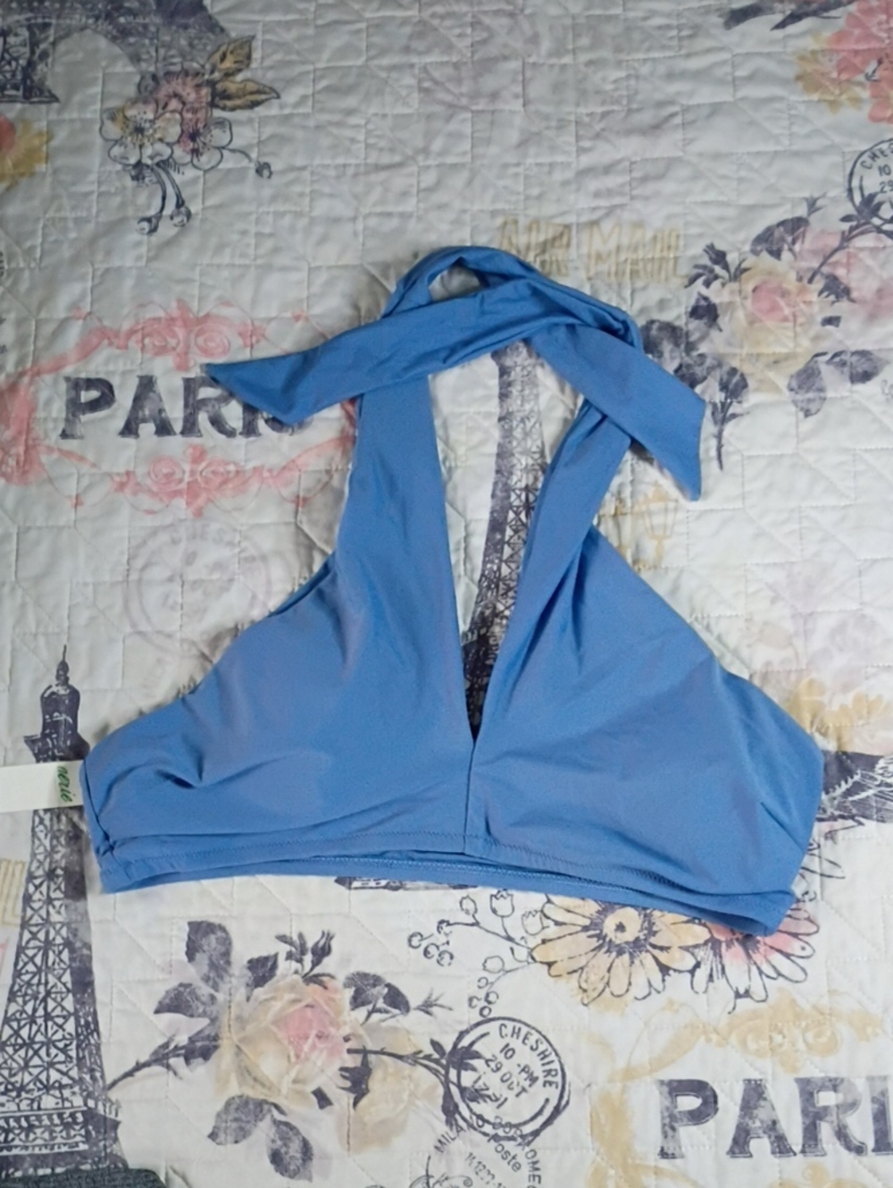 NWT Aerie Light Blue Halter Swim Top Size (L)